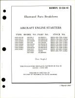 Illustrated Parts Breakdown for Aircraft Engine Starters