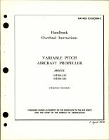 Overhaul Instructions for Variable Pitch Propeller - Models 43H60-359 and 43H60-383