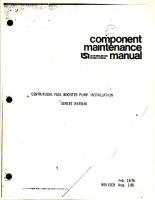 Maintenance Manual for Centrifugal Fuel Booster Pump Installation - Series RR53160 