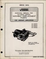 Overhaul Instructions for Variable Displacement Pumps - AA-20510 Series