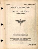 Service Instructions for BT-13A and BT-15 Airplanes