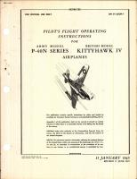 Pilot's Flight Operating Instructions for P-40N Series, Kittyhawk IV