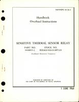 Overhaul Instructions for Sensitive Thermal Sensor Relay - Part 5500055-2