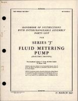 Instructions with Interchangeable Assembly Parts List for Fluid Metering Pump - J Series - Electric Driven 