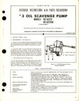Overhaul Instructions with Parts for # 3 Oil Scavenge Pump - Models RG16250 and RG16250B