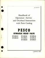 Operation, Service and Overhaul Instructions with Parts Catalog for Pesco Hydraulic Relief Valve