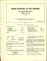 Overhaul Instructions with Parts Breakdown for BUS Equalizer Relay - Model AVR-743G 