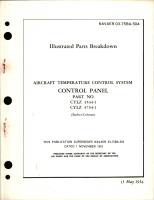 Illustrated Parts Breakdown for Aircraft Temperature Control System Control Panel - Parts CYLZ 3534-1 and CYLZ 3734-1