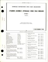 Overhaul Instructions with Parts Breakdown for Hydraulic Wing Fold Inboard Cylinder Assembly - 121H10056-1 