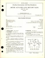 Overhaul Instructions with Parts for Motor Actuated Gate Shut Off Valve - Part 106785