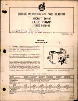 Overhaul Instructions with Parts Breakdown for Aircraft Engine Fuel Pump - Series RG15980 