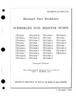 Illustrated Parts Breakdown for Submerged Fuel Booster Pumps TF51000, TF51200, TF51300, TF51400, TF52300, TF55000, TF55300, TF55400