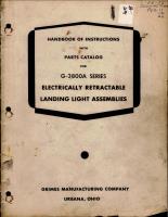 Handbook of Instructions with Parts for Electrically Retractable Landing Light Assemblies - G-3800A Series