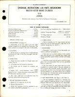 Overhaul Instructions with Parts Breakdown for Master Rotor Brake Cylinder - 58-03 