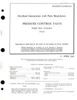 Overhaul Instructions with Parts Breakdown for Pressure Control Valve Part No. 25930019 