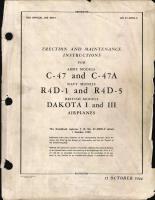 Erection and Maintenance Instructions for C-47, C-47A, R4D-1, and R4D-5