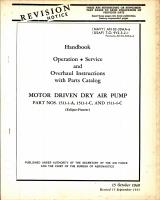 Handbook of Operation, Service, & Overhaul Instructions for Motor Driven Dry Air Pump