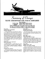 Summary of Changes - Block Description for P-51D-15 Airplanes