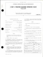 Overhaul Instructions with Parts Breakdown for 4 Way 3 Position Solenoid Operated Valve Part No. 8-U-8013