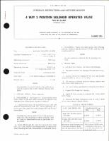 Overhaul Instructions with Parts Breakdown for 4 Way 3 Position Solenoid Operated Valve Part No. 8-U-8013