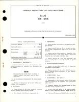 Overhaul Instructions with Parts Breakdown for Valve - Part 10715 