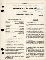 Overhaul Instructions with Parts Breakdown for Combination Relief and Check Valve - 1096