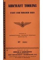 Aircraft Tooling - Cast and Molded Dies - Bureau of Aeronautics