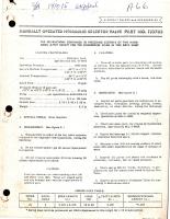 Instructions for Manually Operated Hydraulic Selector Valve - Part 110765