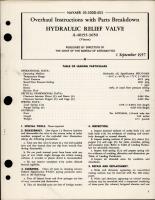 Overhaul Instructions with Parts Breakdown for Hydraulic Relief Valve - A-40155-3650 
