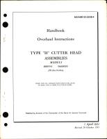 Overhaul Instructions for Type H Cutter Head Assemblies Models 800554 & 966099