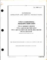 Operation and Service Instructions for Type Y-4 Horizontal Periscopic Bombsight