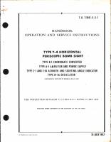 Operation and Service Instructions for Type Y-4 Horizontal Periscopic Bombsight