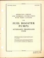 Operation, Service, & Overhaul Instructions with Parts Catalog for Thompson Fuel Booster Pumps