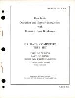Operation and Service Instructions with Parts for Air Data Computers Test Set - Type WS2079-1, Part 818788-1 