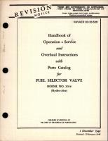 Operation, Service, and Overhaul Instructions with Parts Catalog for Fuel Selector Valve - Model 2014