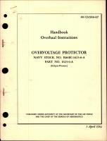 Overhaul Instructions for Overvoltage Protector - Navy Stock R86EC-1623-6-A, Part 1623-6-A 