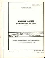 Revision to Parts Catalog for Starting Motors - Parts 1109651 and 1109662 