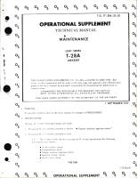 Operational Supplement to Maintenance Manual for USAF Series T-28A