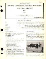 Overhaul Instructions with Parts Breakdown for Electric Heater 8032 