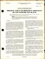 Stability & Controllability Characteristics and Flight Restrictions for OA-10 and OA-10A