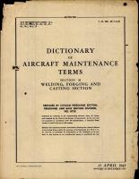 Dictionary of Aircraft Maintenance Terms (Section M - Welding, Forging, and Casting Section)
