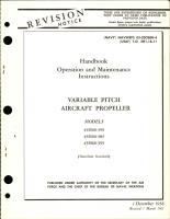 Operation and Maintenance Instructions for Variable Pitch Propeller - Models 43H60-359, 43H60-383 and 43H60-395 