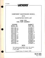 Maintenance Manual with Illustrated Parts List for Vane Type Fuel Pump Assembly