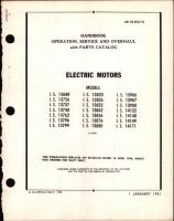 Operation, Service, & Overhaul with Parts Catalog for Electric Motors