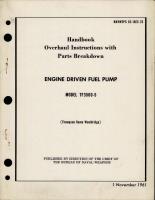 Overhaul Instructions with Parts Breakdown for Engine Driven Fuel Pump - Model TF3500-5 