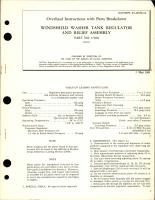 Overhaul Instructions with Parts Breakdown for Windshield Washer Tank Regulator and Relief Assembly - Part 17660