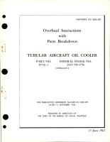 Overhaul Instructions with Parts Breakdown for Tubular Oil Cooler - Part 87161-1