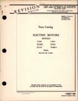 Parts Catalog for Electric Motors Models C583, C865, D289C, D363, D378, D388-1 and D403