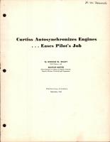 Curtiss Autosynchronizes Engines