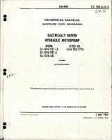 Illustrated Parts Breakdown for Electrically Driven Hydraulic Motorpump - Change No. 5